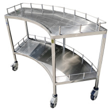 Medical Operating Room Curved Instrument Trolley Material Stainless Steel Price